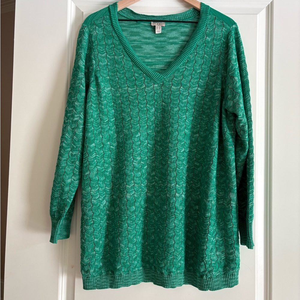 LOGO Lori Goldstein Women’s Lightweight Sweater